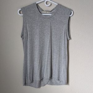 Marine layer gray muscle tee (open back)